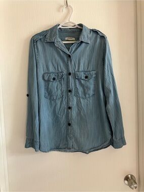 Zara Light Wash Denim Shirt